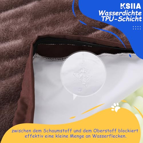 KSIIA Orthopädisches Hundebett Große Hunde, XXL, 119x73x9cm, Pralinen