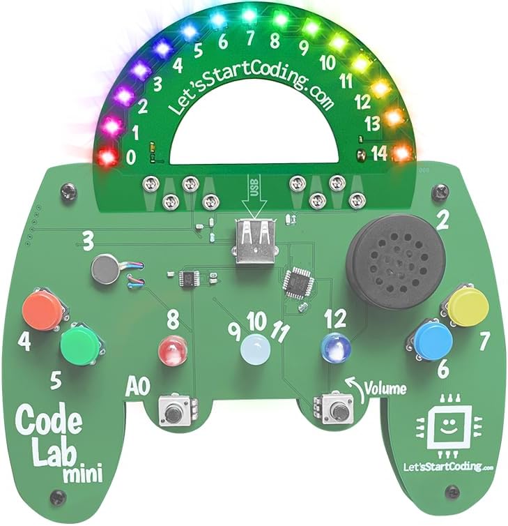 Code Lab Mini Add-On 15 Pixel LED Rainbow Codificación para niños de 8 a 12 años Aprende STEM con proyectos brillantes y coloridos!