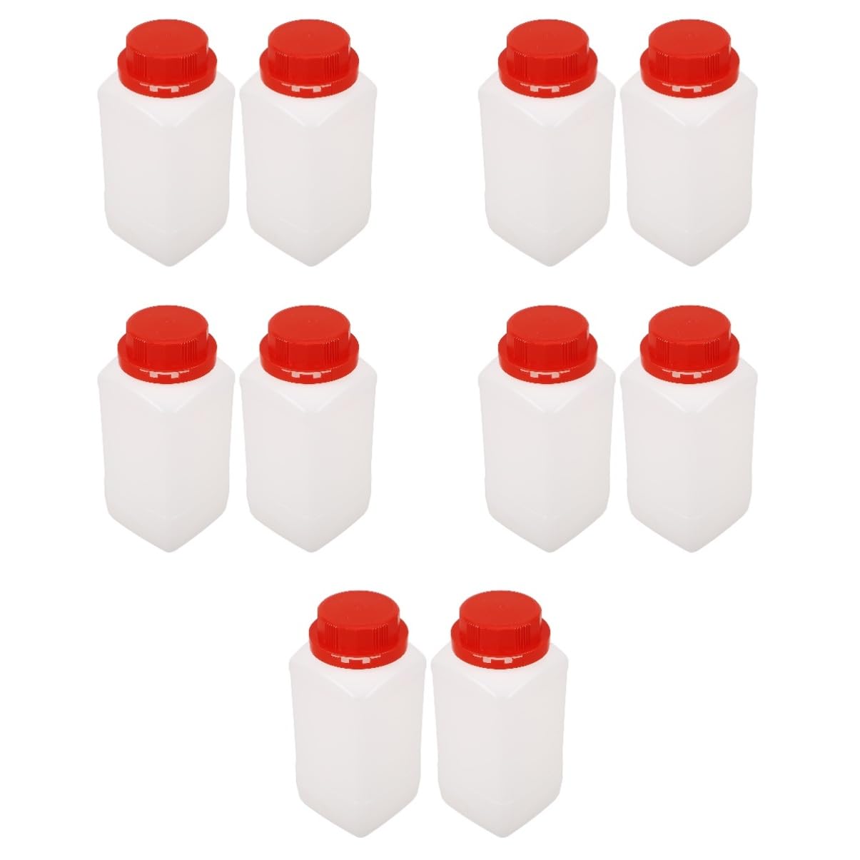 10stücke Leere Reagenzflasche Sample-flasche Sicher Und Auslaufsicher Für Labore Und Chemische Anwendungen Mit Rotem Deckel