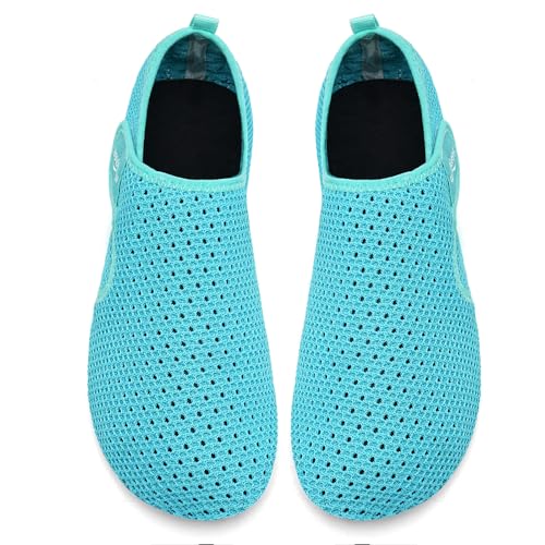 Image of WateLves Water Shoes for Women Men Swim Beach Aqua Socks Quick Dry Barefoot House Slippers Travel Shoes with Adjustable Magic Tape for Pool Diving Boating Yoga Surf