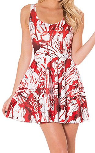 Image of Sister Amy Printed Elastic Sleeveless Shaping Breathable Camisole Skater Dress