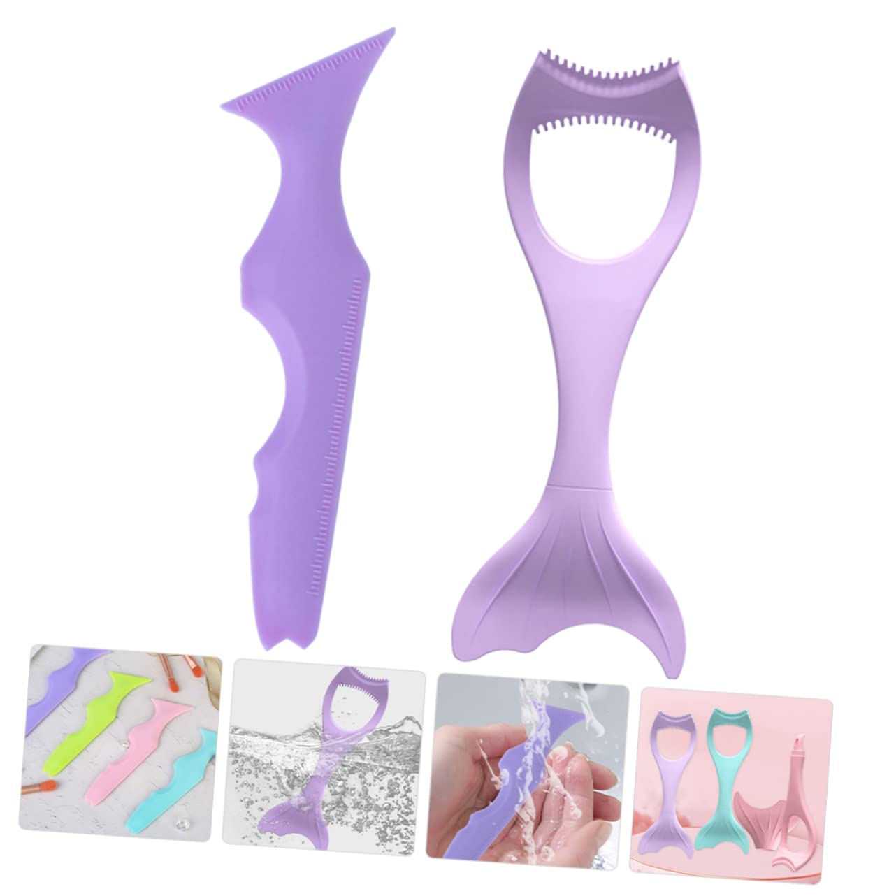 Ipetboom 10pièces Outils De Maquillage Silicone Pour Eyeliner Gabarit Et Protecteur Pour Maquillage Des Yeux Précis Et Rapide Réutilisable Pour Ombre à Paupières Et Mascara