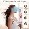 HyAdierTech Brosse Soufflante Rotative, Air Styler 800W, Seche Cheveux Ionique, Brosse Chauffante 3 en 1, Fer a Boucler 38/50mm, 2 Vitesse/2 Température, Brosse Lissante pour Lisser, Sécher