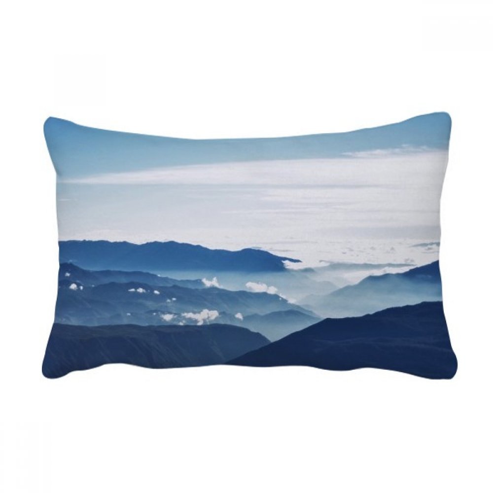 Coussin de nature montagnes et soleil 40x60 cm multicolore pour canapé