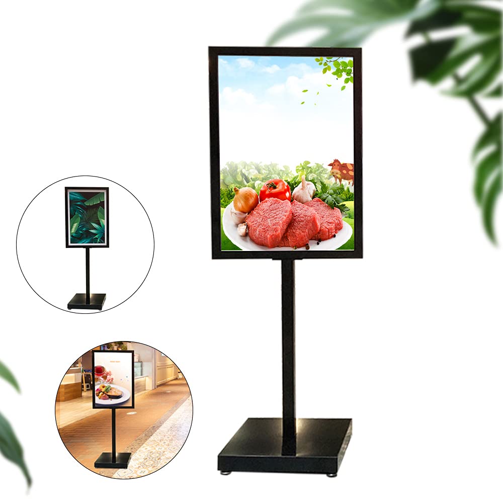 Customer Stop - Soporte de pie de hierro para publicidad en bares, restaurantes, restaurantes, bibliotecas, supermercados, cafeterías, 65 x 90 cm