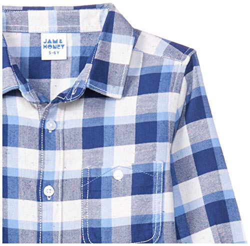 Image of Amazon Brand - Jam & Honey Boys 100% Cotton Printed Regular Fit Long Sleeve Shirt