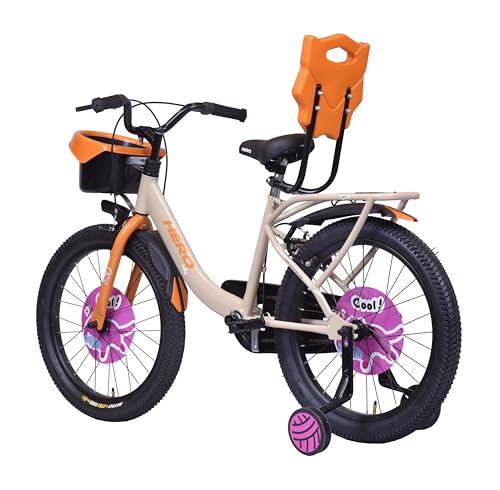 Image of Hero Kitty 16T Single Speed Bicycle for Kids with Training Wheels | Brown | Rigid | Caliper Brake | 10.5 inch Steel Frame | Rider Height : 3ft 6 inch - 3ft 11 inch | 85% Pre-Assembled(Ready to Ride in 5 Mins)