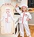 DISHIO Dress Up Clothes for Kids Pretend Role Play Costumes Trunk Toddlers Dress Up Costumes with Fireman Police Doctor Chef Kids Costume Dress Up for Boys Girls Birthday Party Age 3 to 6