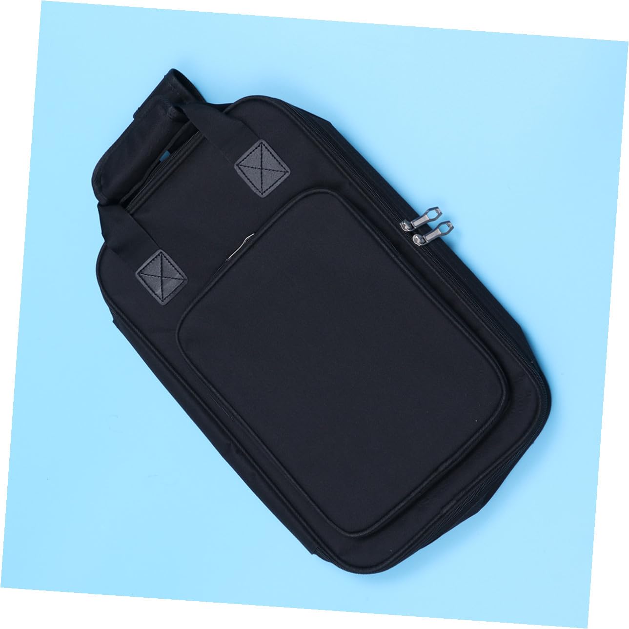 BESPORTBLE 1pezzi Borsa Portatile Per Bacchette Da Batteria Acero Custodia Per Bacchette Maniglia Doppi Ganci Robusta e Durevole Ampia Capacità Adatta Per Trasporto e Conservazione Accessori