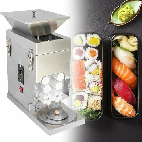 PODEC Commercial Japanese Sushi Machine, 5L Stainless Steel Automatic Rice Ball Maker, High Efficiency 1800pcs/hour & Rice Ball Weight 24g/piece, Uniform Sizes for Japanese Sushi and Seaweed Wrapping