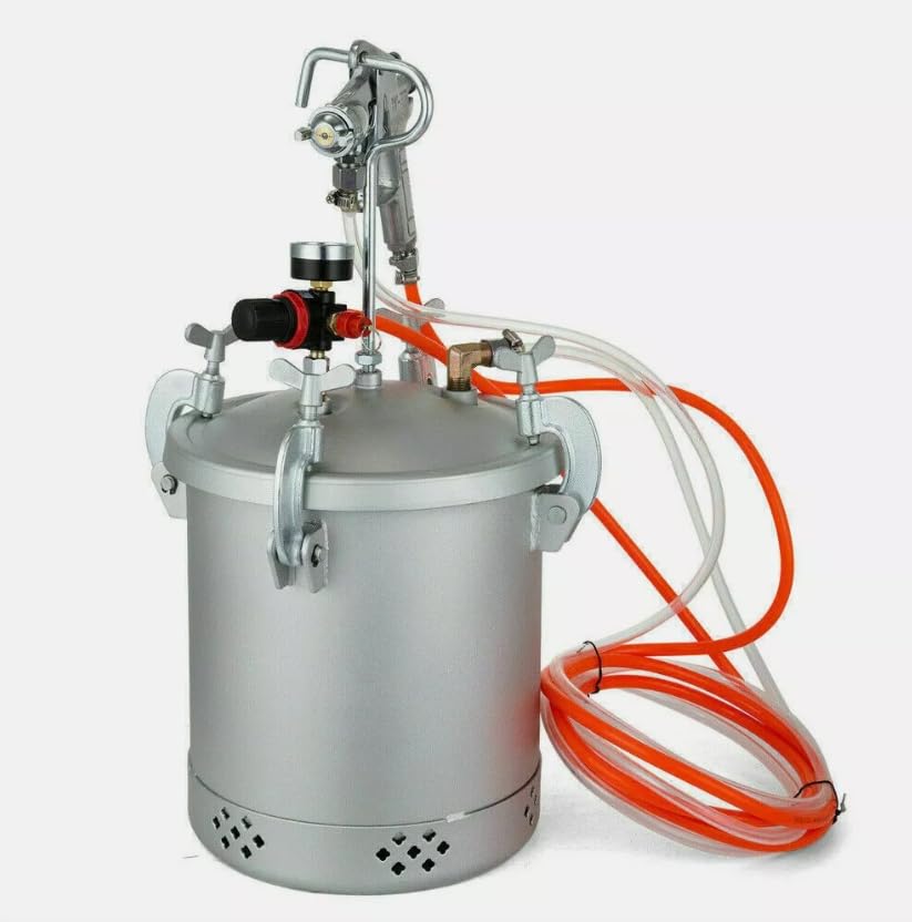 Sistema de pulverización de pintura 10 L Depósito de pintura 50 – 80 psi, recipiente a presión ajustable, recipiente de presión, pulverizador, pintor y barnizador, pulverizador