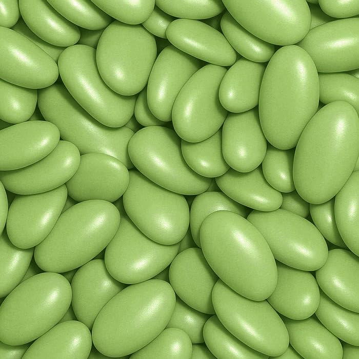 Dragées au Chocolat Suprême, 70% Cacao, 21 Couleur au Choix, Fabrication Artisanale Française, 250g (Vert Sauge)