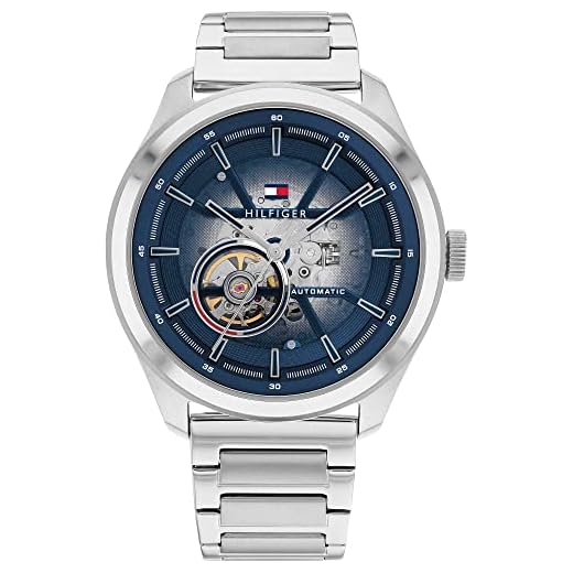 Tommy Hilfiger Reloj automático para hombre con Correa en Acero Inoxidable plateada - 1791939