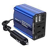 LST インバーター 150W シガーソケット コンセント DC 12V を AC 100V 変換 車載充電器 車 コンセント USB-Aポート*2 AC100V電源1口 インバーター 12v 100v カーインバーター 小型 カーコンバーター ミニタイプ 車載用インバーター コンパクト 車 シガーソケット 停電、車中泊、災害等に電源対策