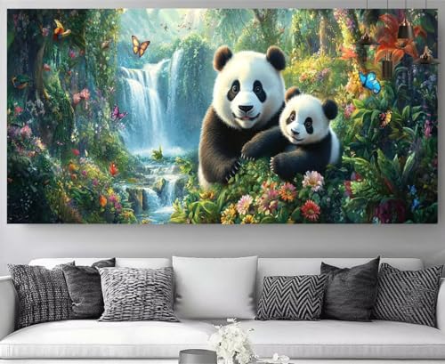Broderie diamant kit complet panda pour votre salon cocooning