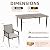 NATURAL EXPRESSIONS 7 Piece Patio Dining Table Outdoor Furniture Set, 6 Rattan Wicker Chairs with Cushions and 70” Large Dining Table with 1.65'' Umbrella Hole for Patio, Garden, Porch, Pool Beige