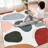 Rug De Créateur Contemporain Tapis Anti Slip adapté à la décoration de la Maison, Résumé multicolore rouge noir rose 60X110CM(2ft x 3.6ft)