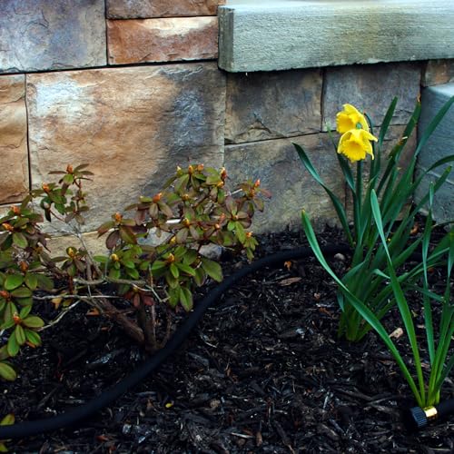 Good Ideas Rain Wizard 50 Gallon Plastic Rain Barrel, Black Bundled with 50 Foot Soaker Hose, Gradual Water Release to Plants, for 3/4" Spigots, Black - Thumbnail 5