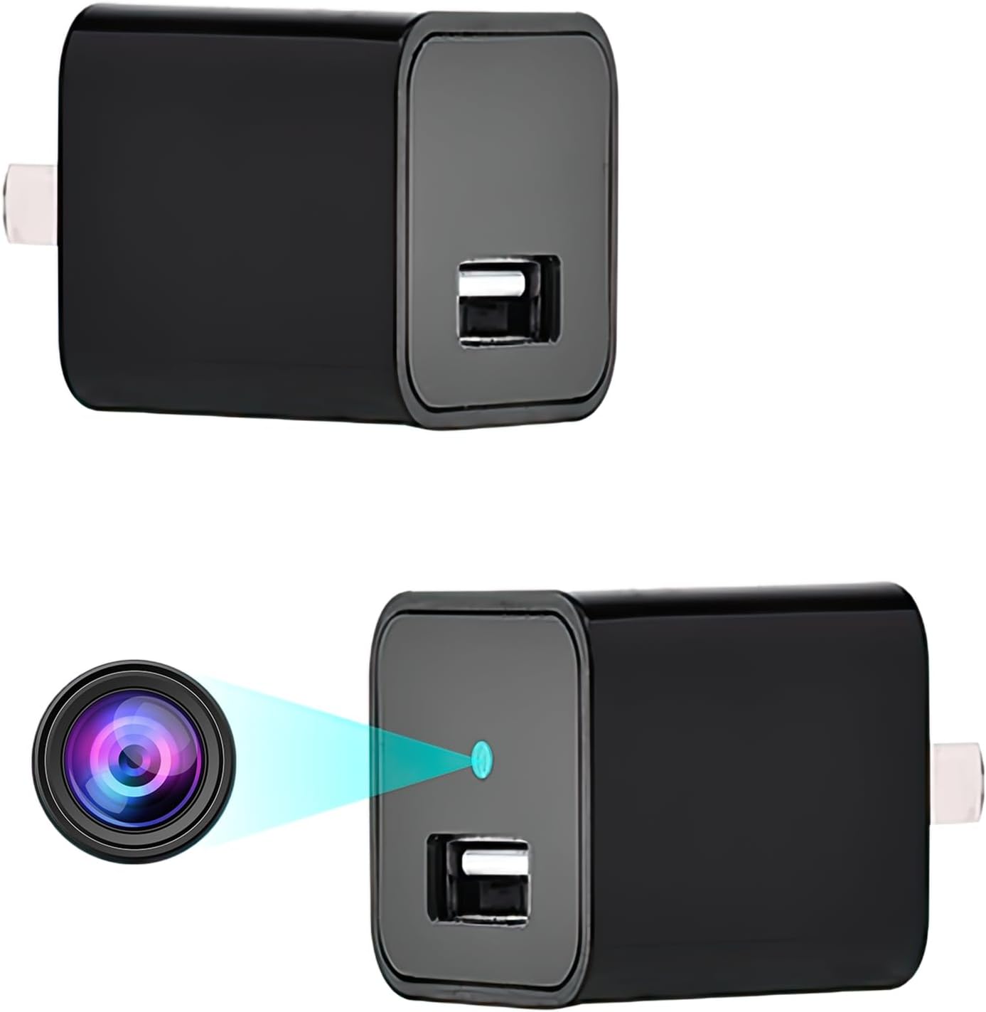 IZK 64GB Camera Charger,HD 1080P Camera with Motion Detection,Nanny Cam,No Internet is Needed to Shoot for Discreet Indoor Security