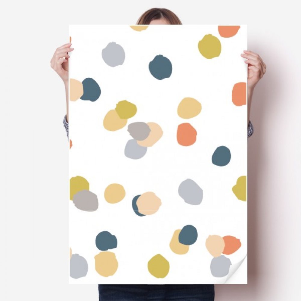 Autocollant de mur masquer imperfections poster mural plantes résumé vinyle multicolore