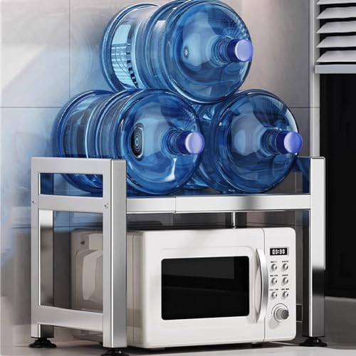 Support de micro-ondes extensible et réglable, étagère robuste en acier - 3