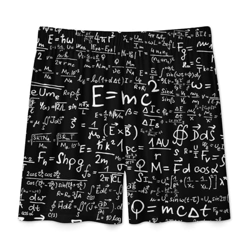 Math Formulas Science Men's Satin Pajama Boxer Shorts Silk Feeling Lounge Sleep Underwear4