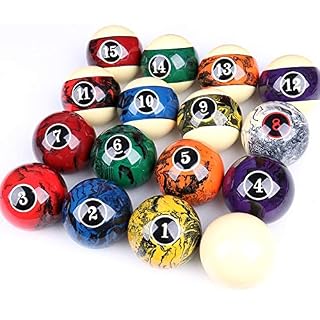 YRU, boules de billard américain 57,2 mm, taches et rayures