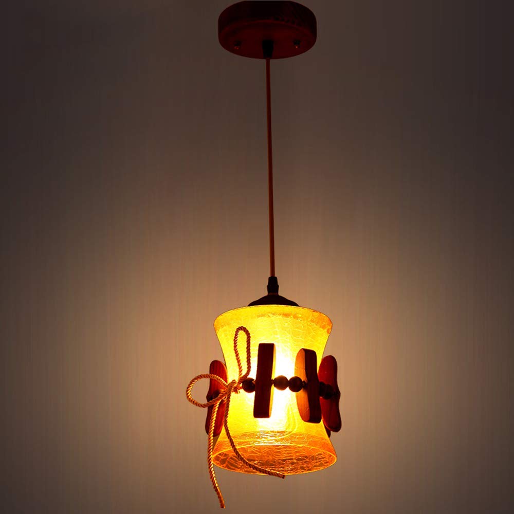 Lámpara colgante industrial para bar y comedor con 3 luces E27 de vidrio