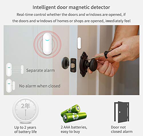 Sehomy 16 Pieces Kit Home Security System With Gsm And Wifi App Control, Wireless Door Sensor Burglar Realtime Alarm For Office Shop, Apartment Security, Compatible With Alexa And Google Assistant #TOP5