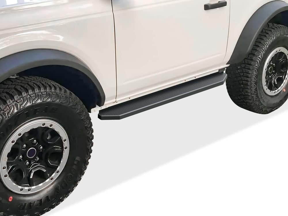 APS Black Running Boards Style Compatible with Ford Bronco 2021-2025 Sport Utility 2-Door (Nerf Bars Side Steps) 6in Wide APS Black Running Boards Style Compatible with Ford Bronco 2021-2025 Sport Utility 2-Door (Nerf Bars Side Steps) 6in Wide
