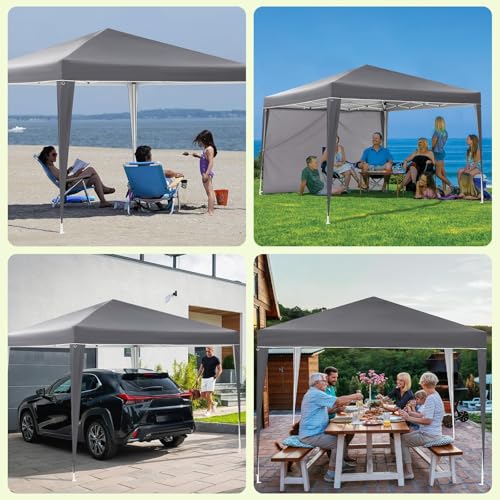 10x10 Pop Up Canopy with 4 Sidewalls, Outdoor Portable Instant Canopy Tent, Waterproof Pop Up Tent, Versatile Gazebo for Camping, Outdoor Parties, Backyard,Beach Activities,White by PeakPursuit - Image 8