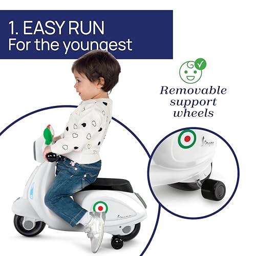 Chicco Moto Porteur pour Enfants Trotteur Vespa Primavera Jouet avec Panneau Electronique Lumières et Sons Stabilisateurs avec Roues amovibles Max 25 kg Jouet Enfant de 1 à - vue 6