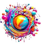 Bgraamiens Puzzle-Paint Splashes-1000 Pieces Gradient Colorful Impossible Puzzle for Adult,Hard C...