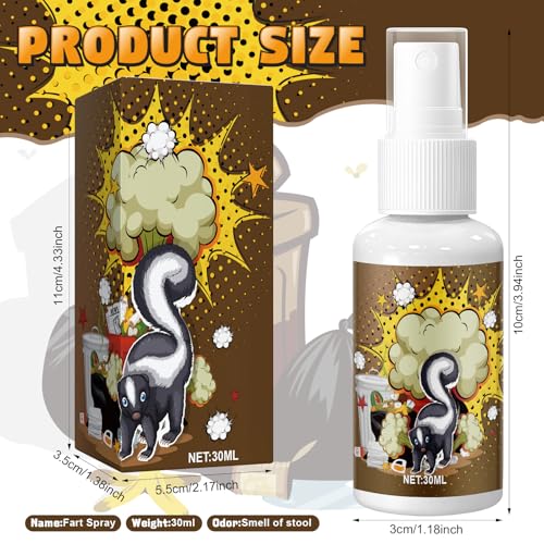 Miniatura 7 de Allisway Spray Pedos Apestoso, Fart Spray, Spray Pedos, Aroma Fuerte Y Duradero, Portátil, Fiestas Divertidas Y Para Crear Un Ambiente Animado, 30 Ml