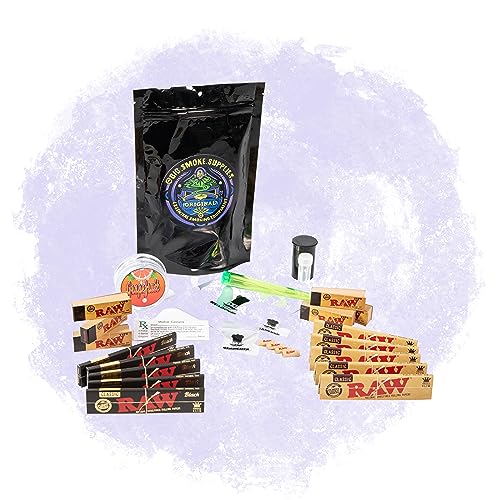 BIGSMOKESUPPLIES - The"Fully Loaded" Bundles - Rolling Smoking Personal/Gift Set Hampers - RAWTHENTIC (Fully Loaded)