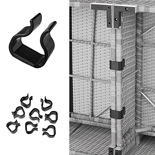 tectake-800892-Conjunto-de-Muebles-de-Jardin-con-Trenzado-de-Poliratan-y-Estructura-de-Aluminio-Muebles-para-el-Patio-Mobiliario-de-Exterior-con-Cojines-defecto-Dos-tonalidades-de-Gris