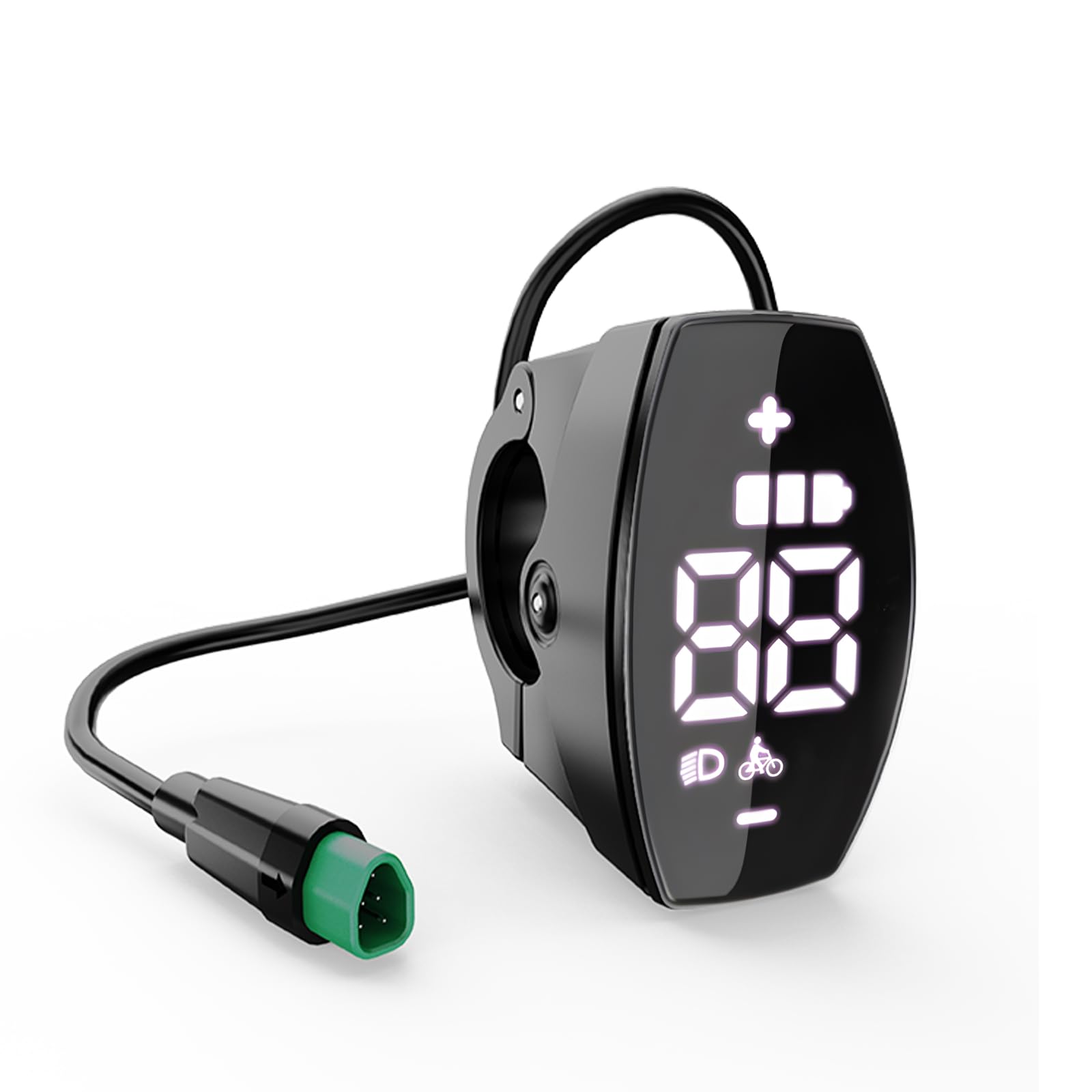 Varstrom E-Bike Display CAN Protocol - VD03 1.5 "LED Ebike Screen for BAFANG CAN Bus Mid Motor EBike Computer Panel with 5PIN Male Triangle Connector