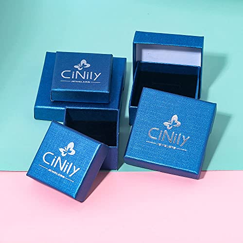 CiNily Blue Fire Opal Rings Amethyst Women Jewelry Gemstone Silver Plated Ring Size 8 by CiNily - Image 6
