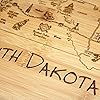 Totally Bamboo A Slice of Life South Dakota State Serving and Cutting Board, 11" x 8.75" #2