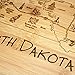 Totally Bamboo A Slice of Life South Dakota State Serving and Cutting Board, 11