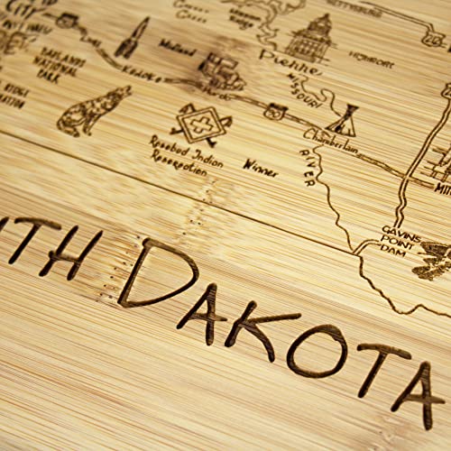 Image of Totally Bamboo A Slice of Life South Dakota State Serving and Cutting Board, 11 inch x 8.75 inch