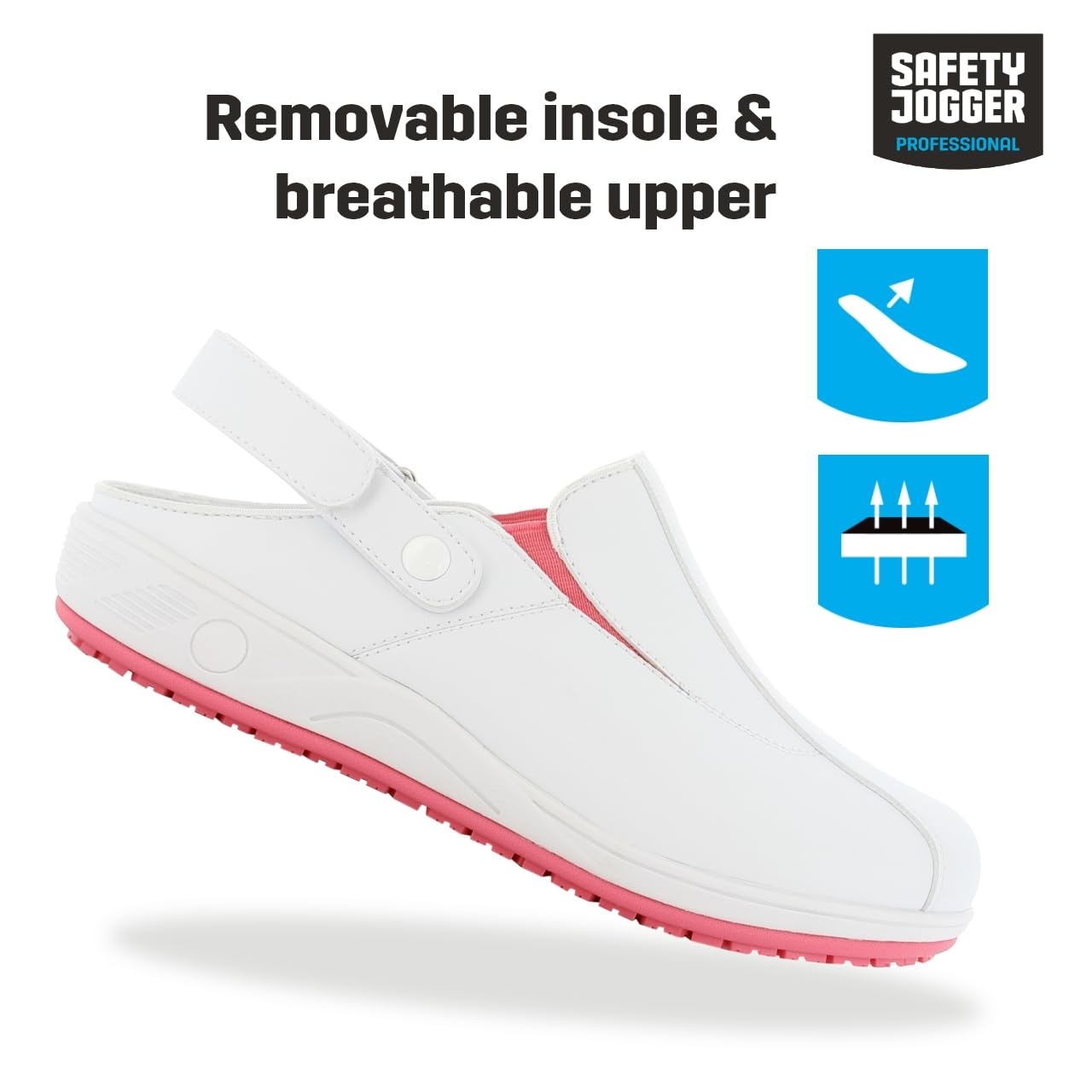 SAFETY JOGGER CARINNE Chaussure de Sécurité Femme Légère Confortable Scratch Antidérapante Oxypas