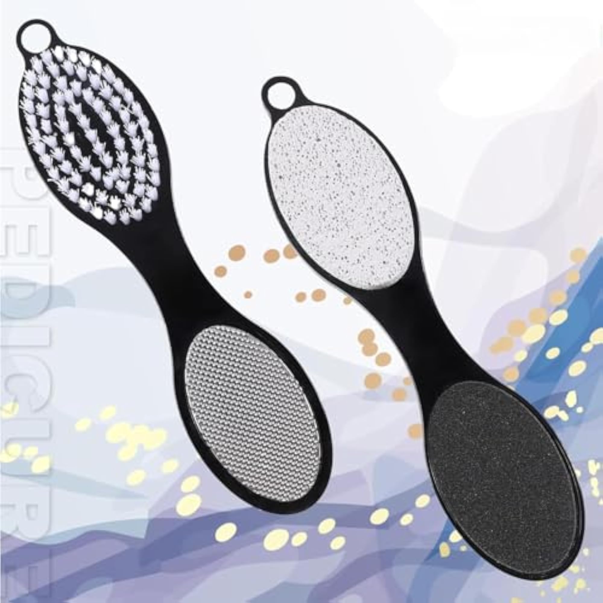 4 In 1 Foot Pedicure Brush with Pumice Stone and Scrubber
