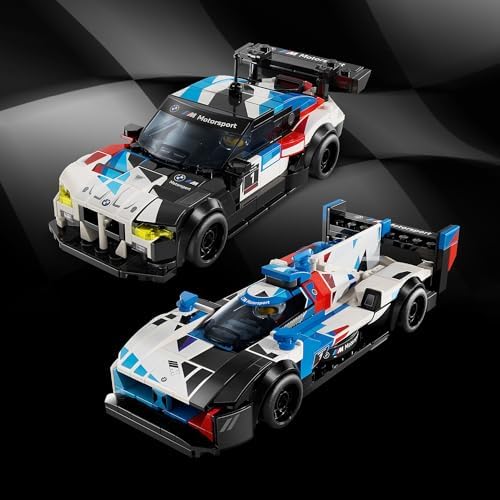 LEGO Speed Champions BMW M4 GT3 ve BMW M Hybrid V8 Yarış Arabaları 76922 – 9 Yaş ve Üzeri Çocuklar için Doğum Günü Hediyesi Fikri, 2 Kasklı Sürücü Minifigürü İçeren Oyuncak Yapım Seti (676 Parça) - Görsel 4