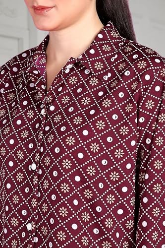 Image of POPWINGS Women Casual Sky Blue Floral Printed Shirt | Collar Button Shirt | Full Sleeve Shirt | Trendy Shirt | Regular Casual Shirt