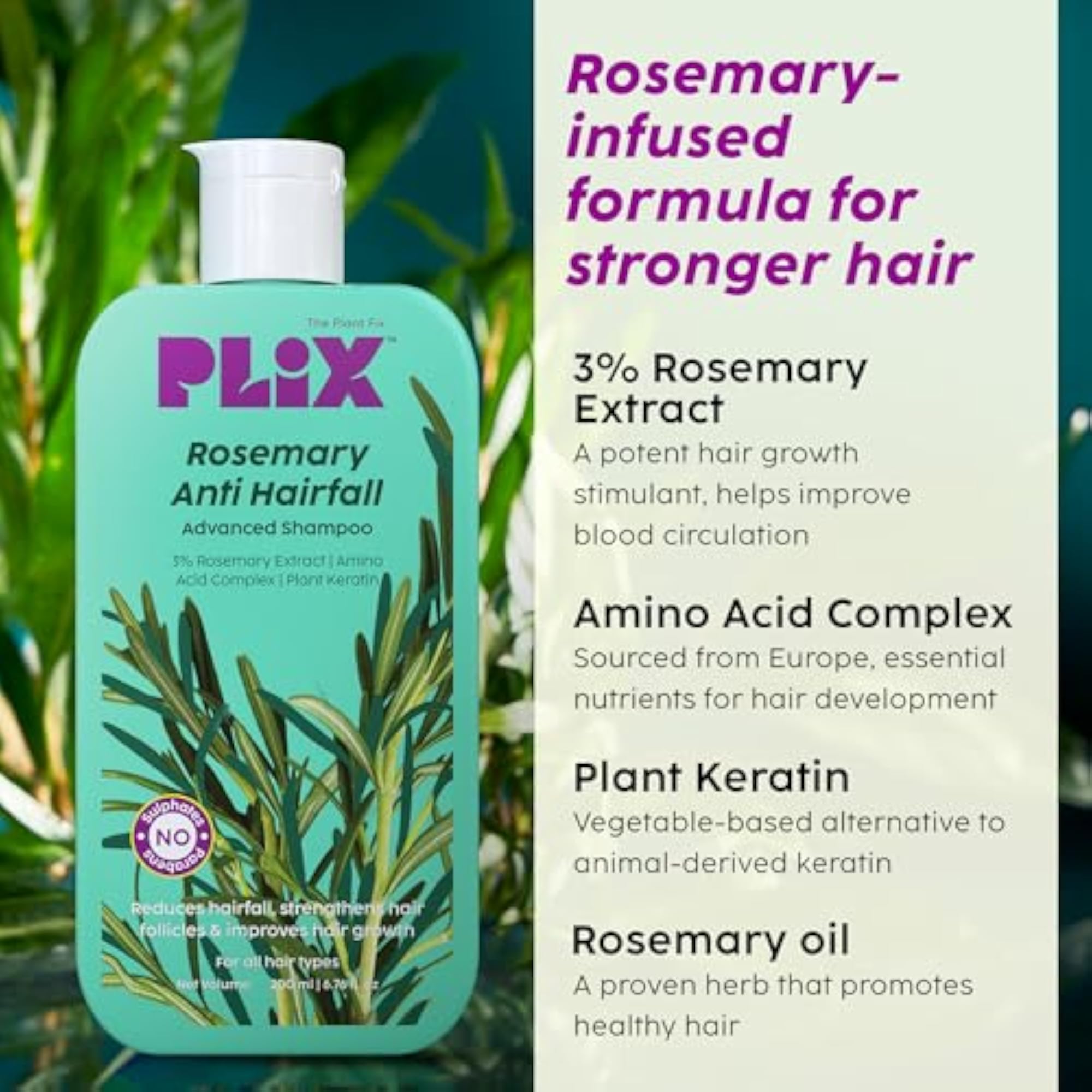 Rosemary Infused Shampoo & Hair Mask, Repair Treatment