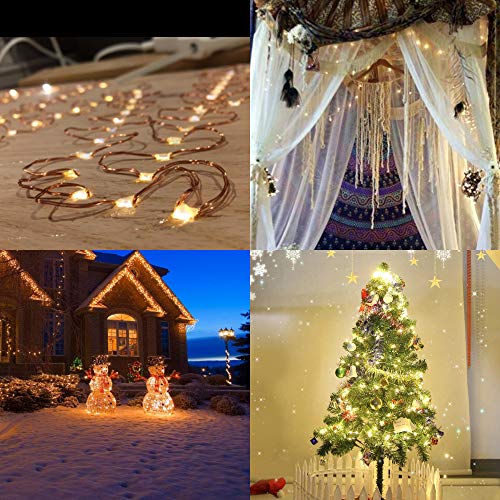 100 Led String Lights,Easest 33 Feet Long Copper Wire Decorative String Light Dimmable Fairy Starry Lights With Remote Control For Bedroom,Christmas Tree,Home,Party,Wedding Decorations (Warm White) #TOP4