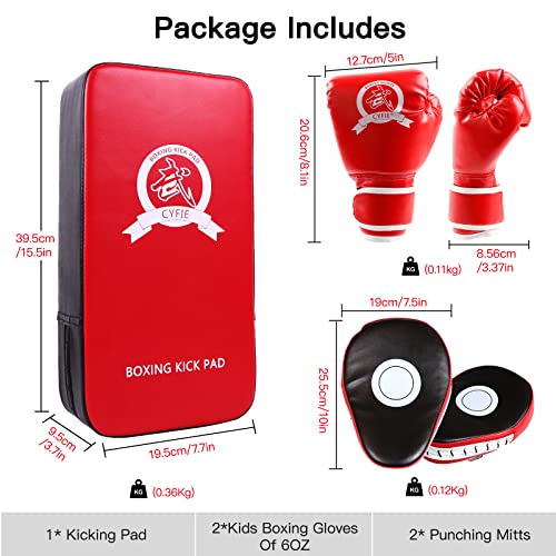 Cyfie Kick Boxing Strike Pads Mma Training Gloves Curved Focus Punching Mitts Set For Muay Thai, Taekwondo, Martial Arts, Karate Training Kids Women Gym Home Workout #TOP1