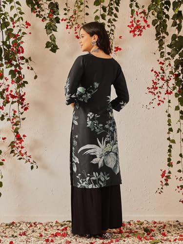 Image of Amazon Brand - Anarva Women's Cotton Printed Straight Kurti