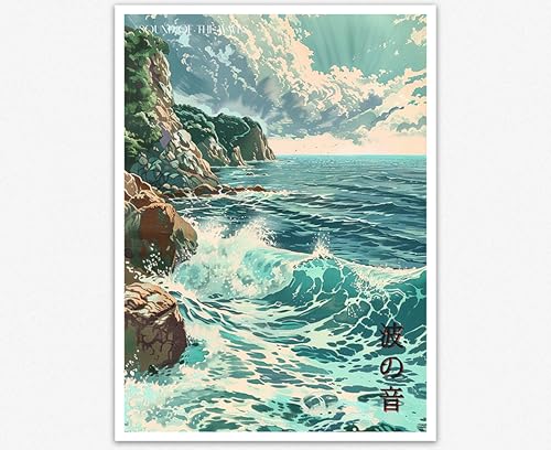 Affiche Sound Of The Waves art mural océan poétique et serein